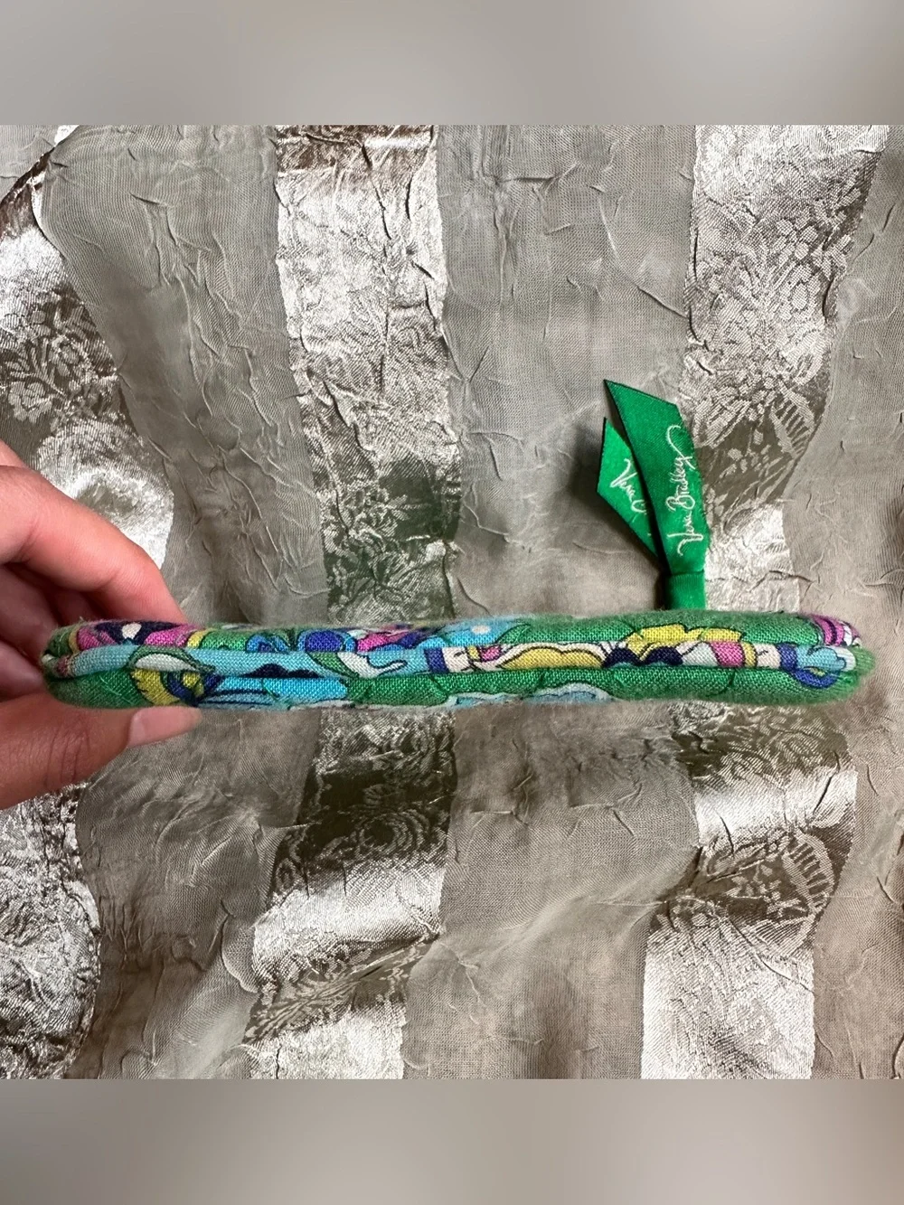 Vera Bradley Small Emerald Paisley Coin Purse